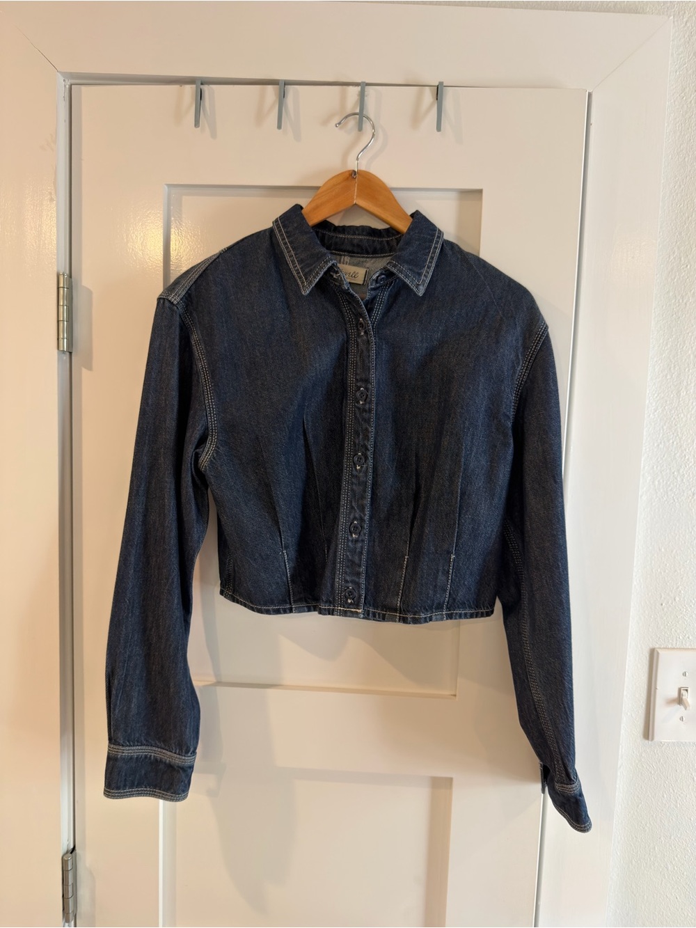 Madewell Denim long sleeve crop button down